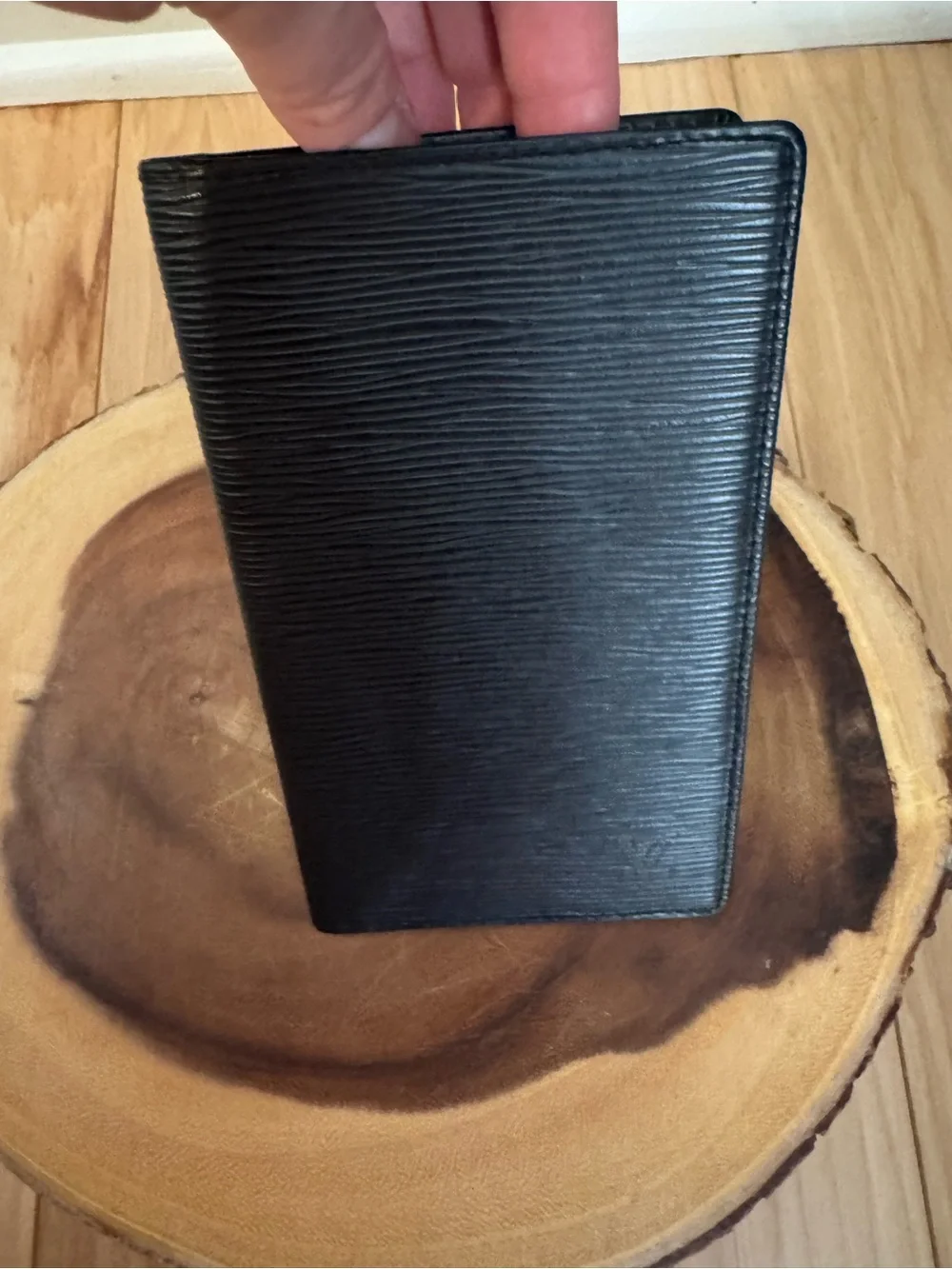 Louis Vuitton Black Epi Leather Long Bi-Fold Passport Wallet